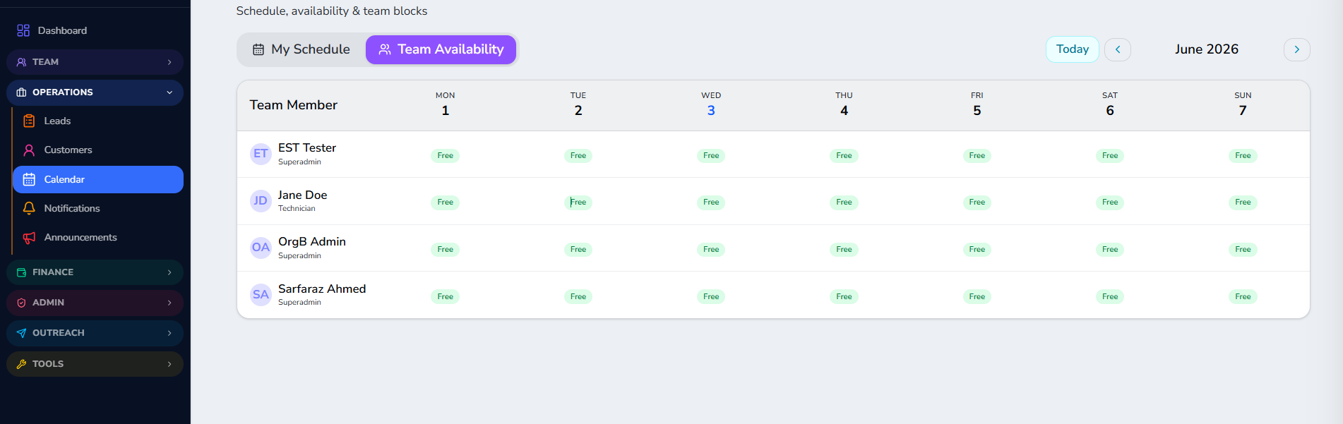 Scheduling & Reminders screenshot